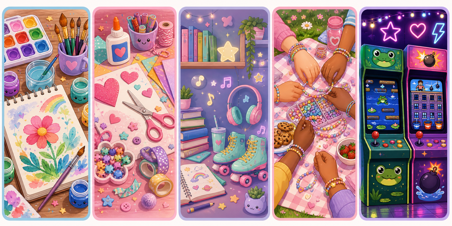 Illustrated craft supplies